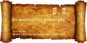 Brankován Kasszián névjegykártya